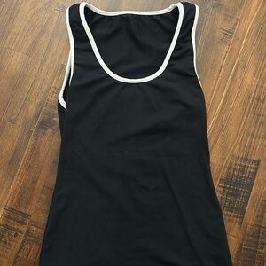 Tank Air : Black Tank Top with White Trim